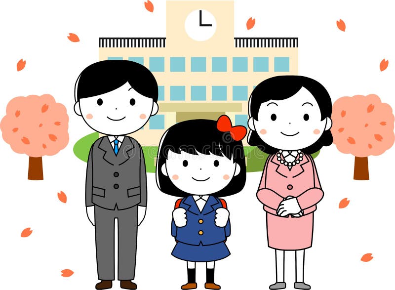 Cerimonia di ingresso per la famiglia illustrazione di stock