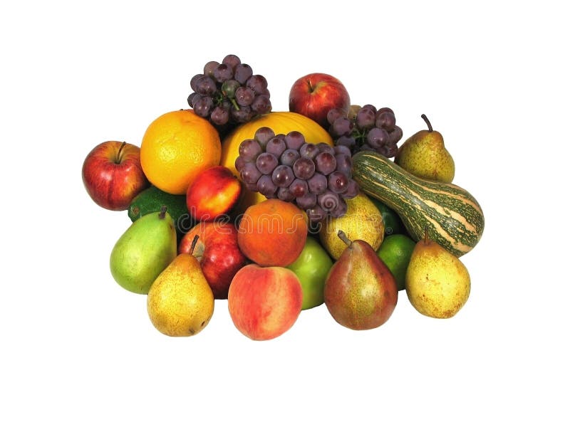 Certas frutas sobre um fundo branco foto de stock Certas frutas sobre um fundo branco foto de stock