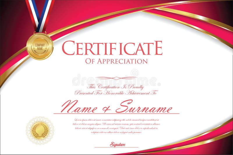 Certificaat of diploma retro ontwerp stock illustratie Certificaat of diploma retro ontwerp stock illustratie