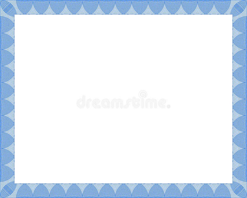 Certificado azul stock de ilustración