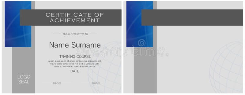Certificado de elegante azul moderno da realização ilustração royalty free Certificado de elegante azul moderno da realização ilustração royalty free