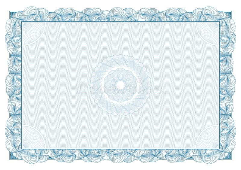 Certificado. Patrón para moneda y diplomas ilustración del vector