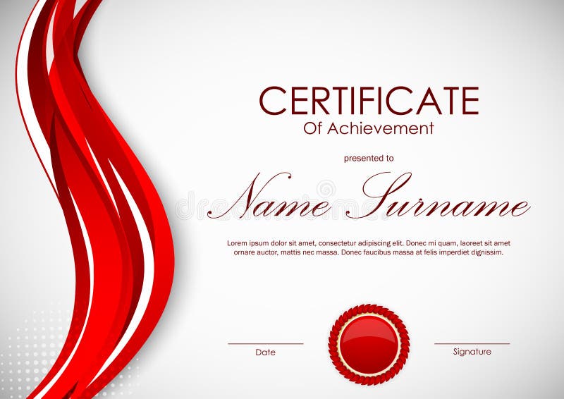 Certificat de calibre d'accomplissement illustration de vecteur Certificat de calibre d'accomplissement illustration de vecteur