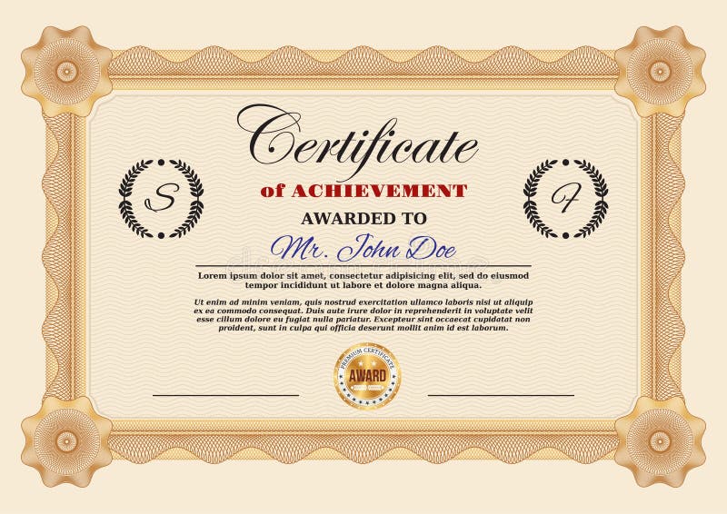 certificate gold seal psd