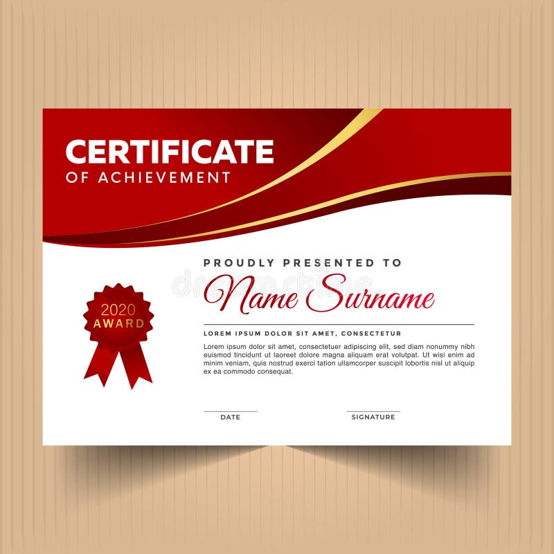 Certificate of Appreciation Design Template for Award or Achievements