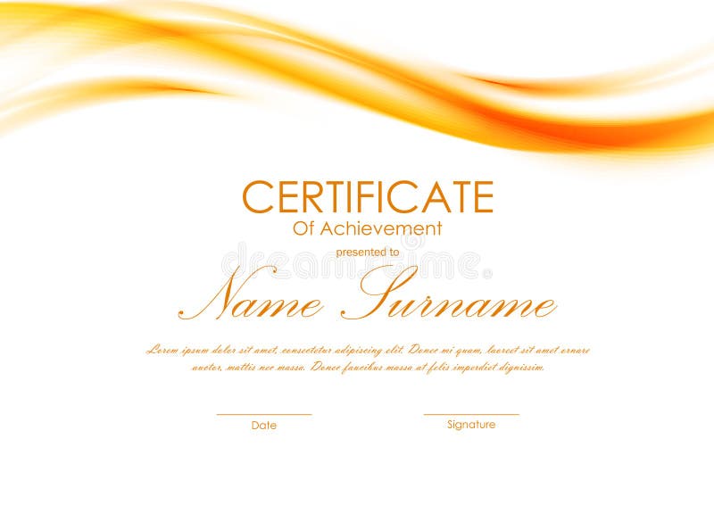 Certificate of achievement template vector illustration