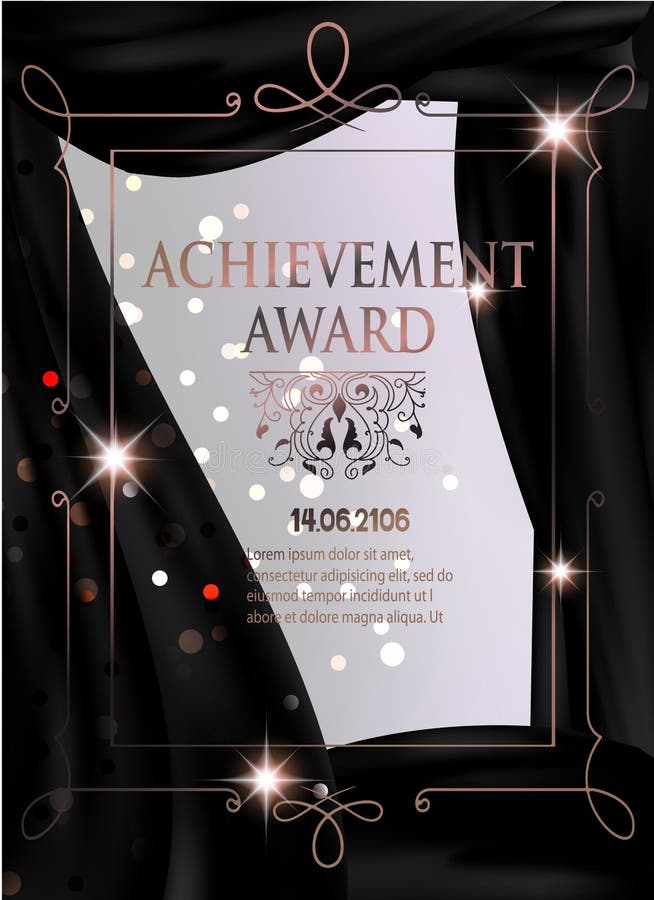Certificate of Achievement Vertical Sheet with Gold Cloth on the