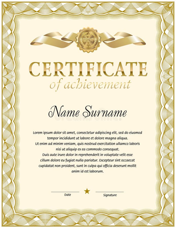Premium Award Certificates, Gold - 15 pack