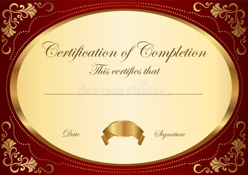 Certificate / Diploma award template. Frame royalty free illustration