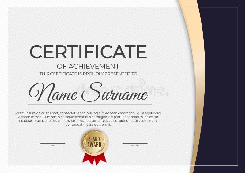 Certificate and diploma template background. Vector illustratio