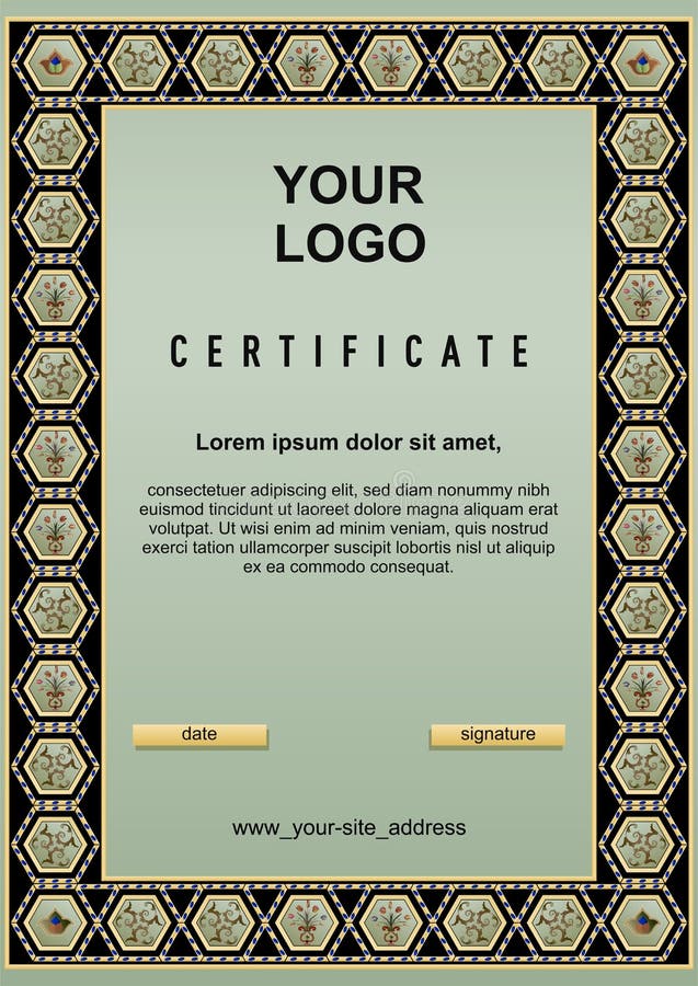 Islamic Certificate Template Docx Stationery Templates Islamic Art Images