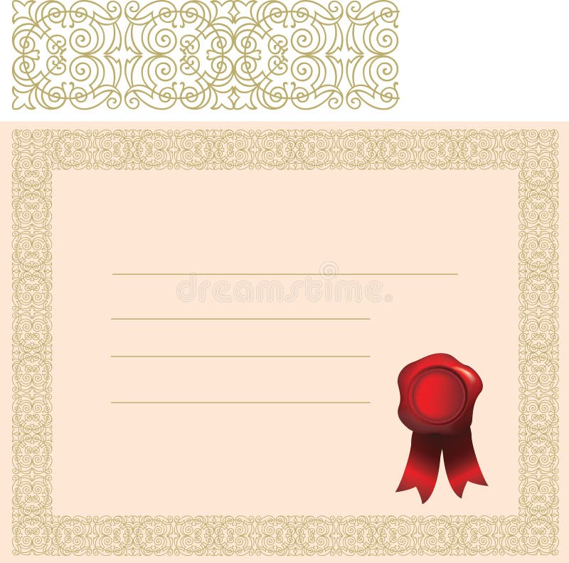 Certificate with elaborate border