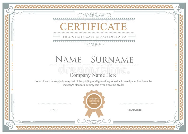 Certificate flourishes elegant vector template vector illustration