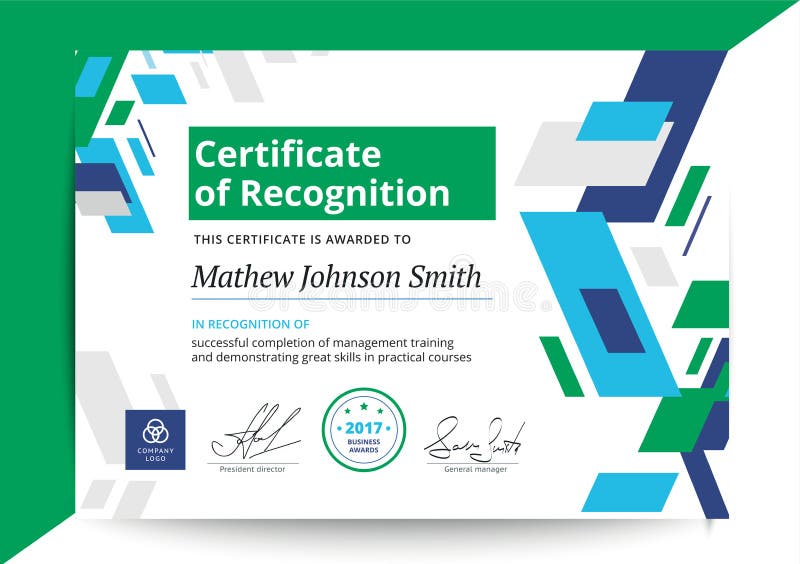 certificate of recognition template