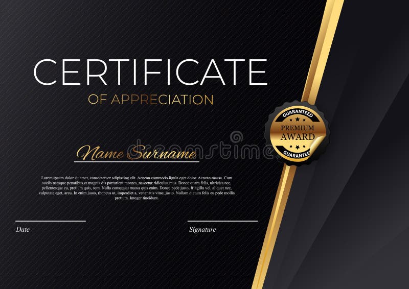 Certificate template Background. Award diploma design blank. Vector Illustration EPS10