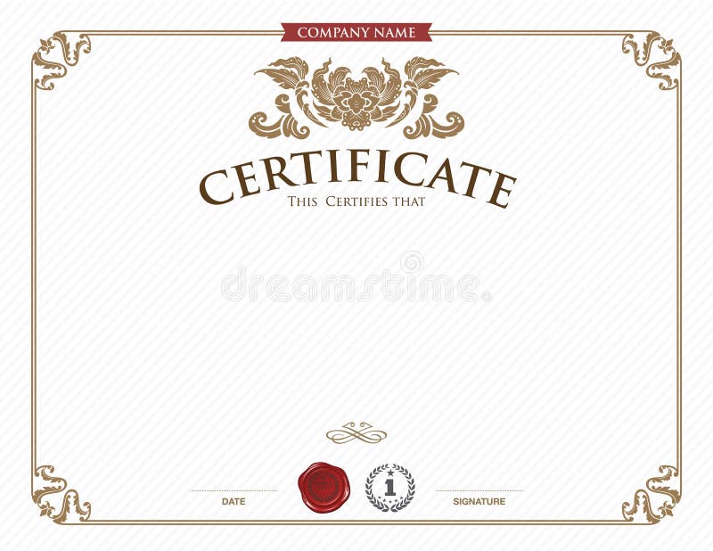 Certificate template and element. stock illustration Certificate template and element. stock illustration