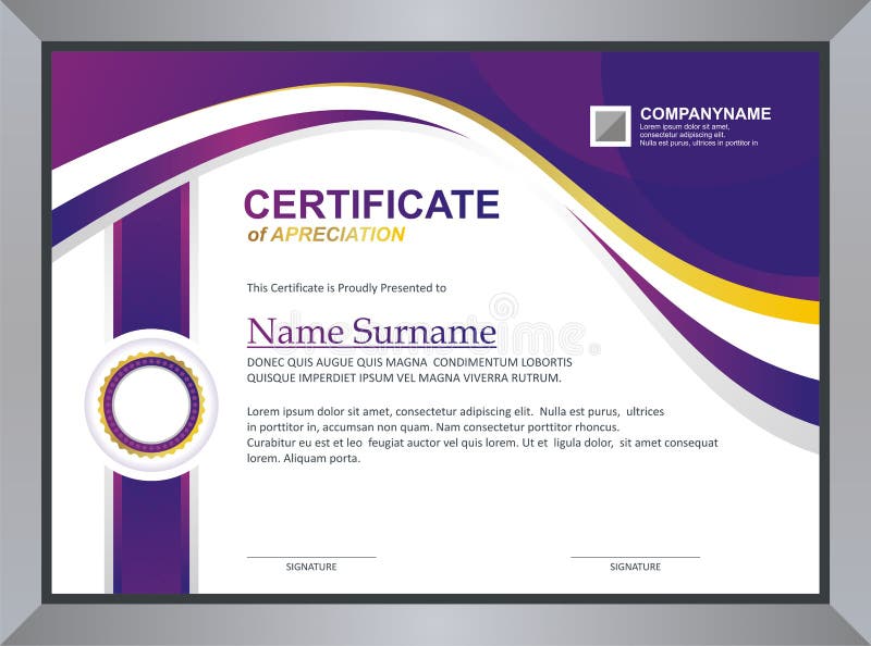 Certificate Template royalty free illustration Certificate Template royalty free illustration