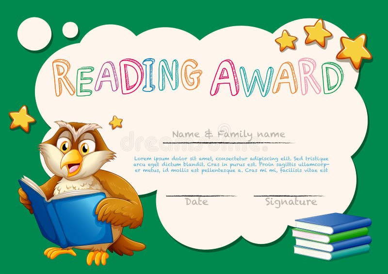 Certificate reading error. За чтение на английском reading Award. Reading Award.