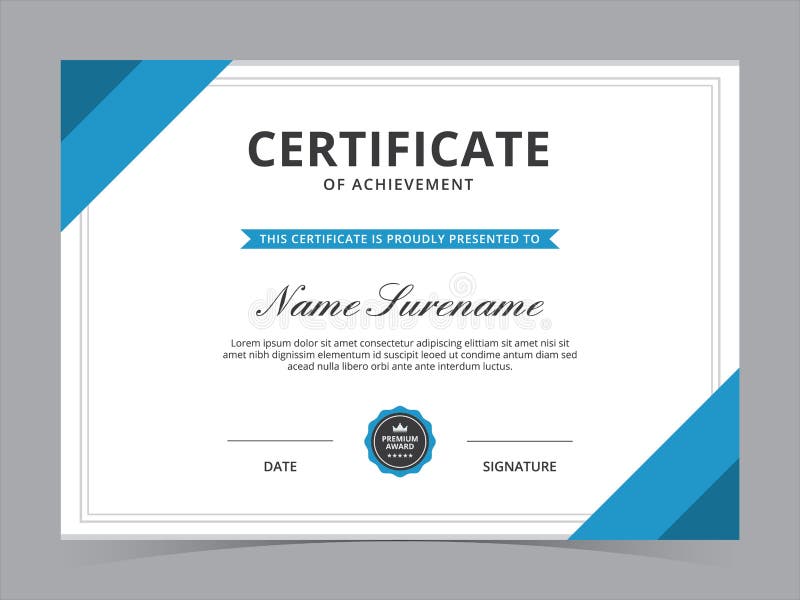 Certificate Template Vector Design Stock Vector Illustration Of Graduation Diploma 185635934