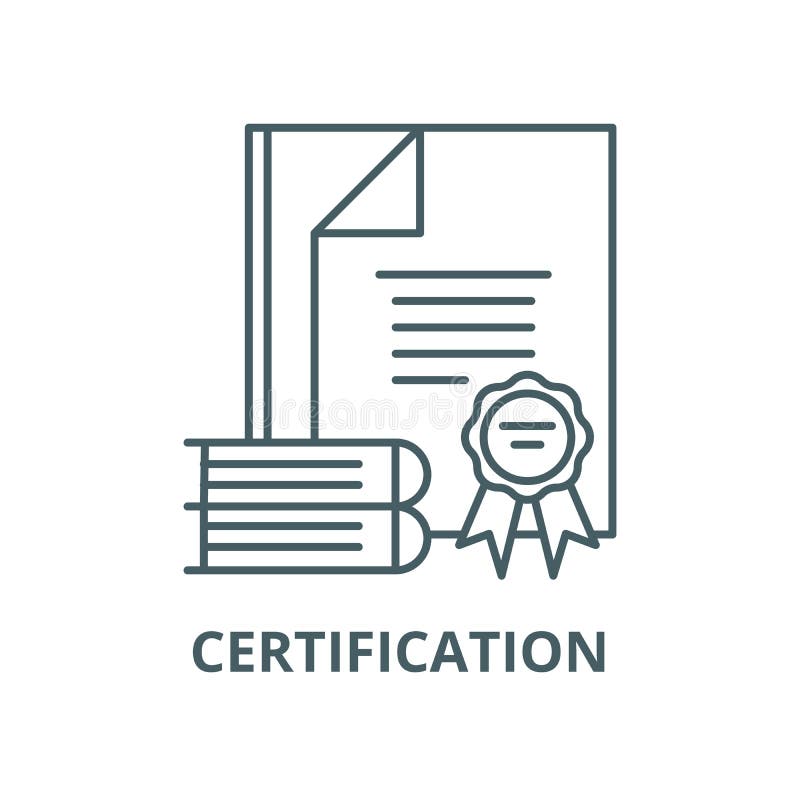 Certification Line Icons for Web and Mobile Design. Editable Stroke ...