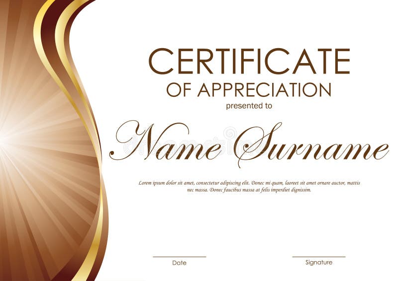 Certificato del modello di apprezzamento royalty illustrazione gratis Certificato del modello di apprezzamento royalty illustrazione gratis