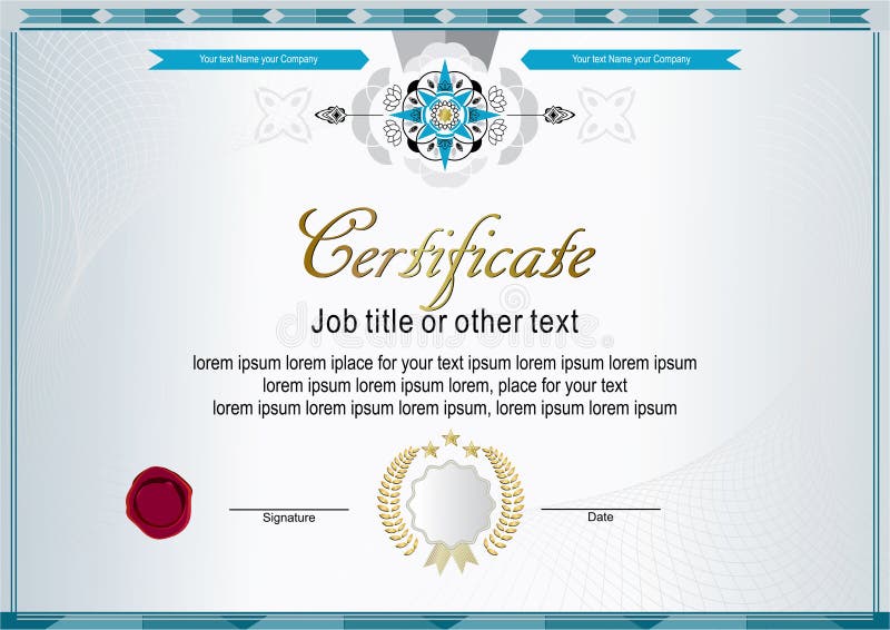 Certificato ufficiale bianco con gli elementi di progettazione moderna royalty illustrazione gratis Certificato ufficiale bianco con gli elementi di progettazione moderna royalty illustrazione gratis