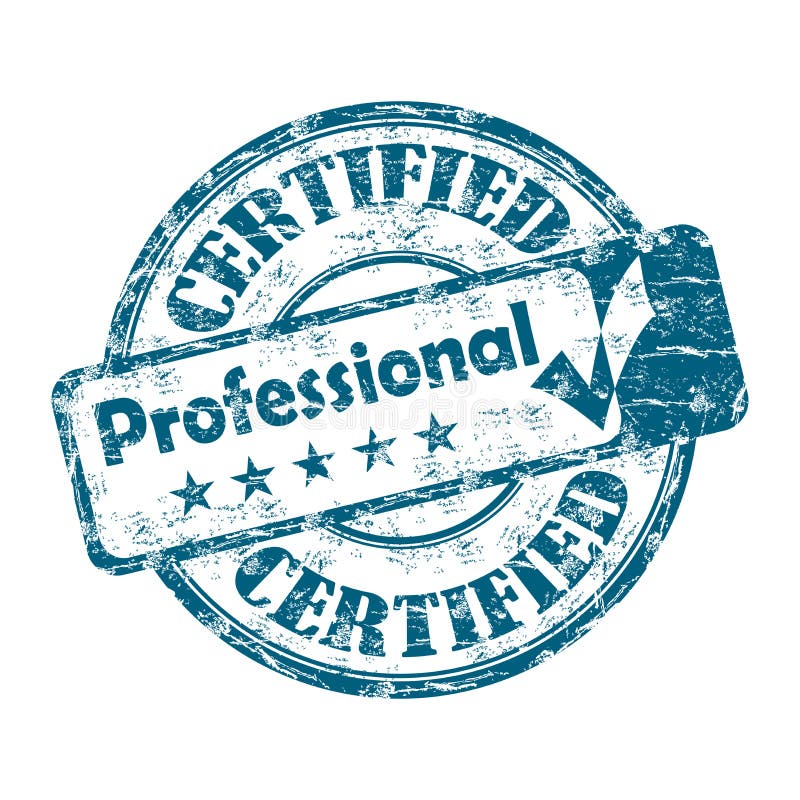 Certified Professional Stamp Stock Vector - Illustration of rubber