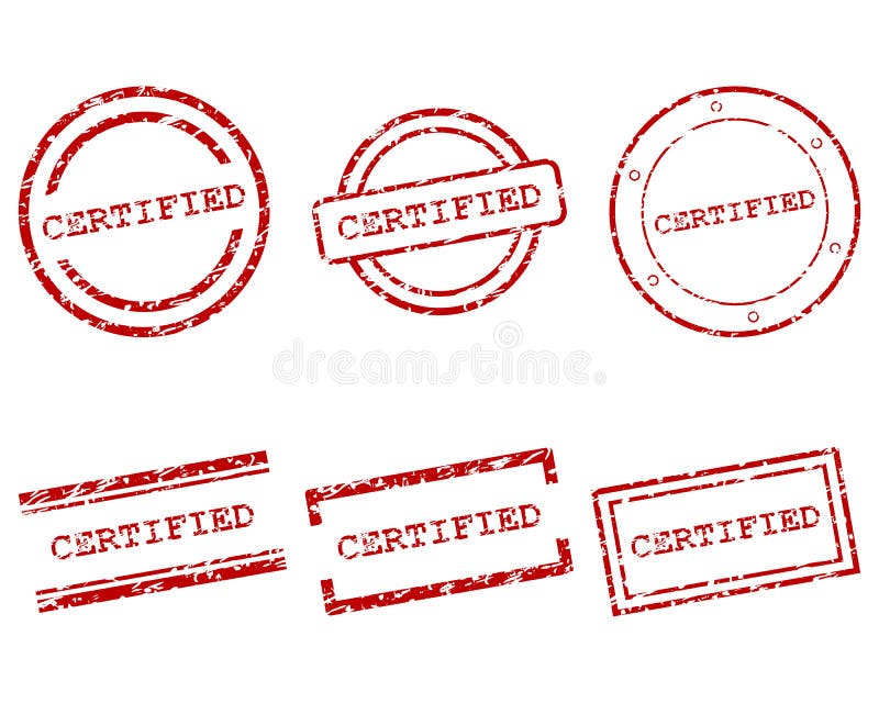 Certified stamps stock illustration
