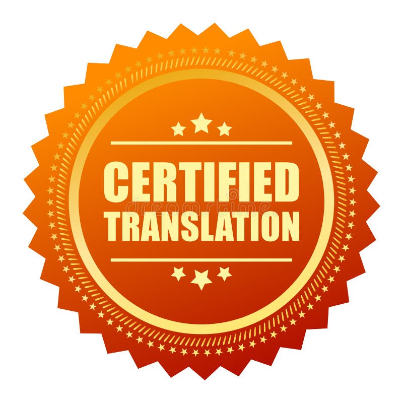 Certified translation gold seal