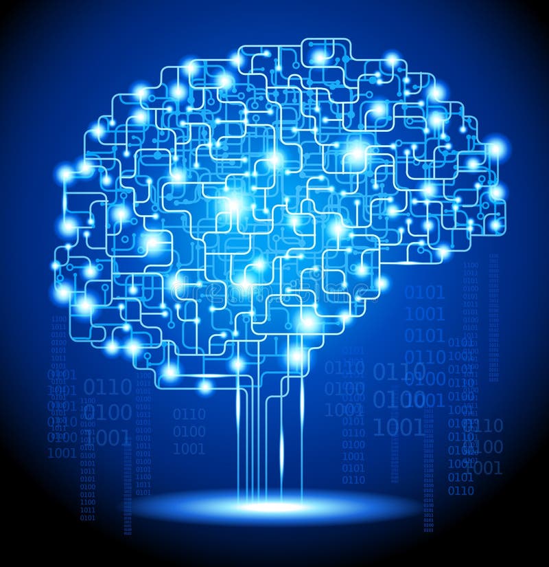 Cerveau d'intelligence artificielle illustration libre de droits Cerveau d'intelligence artificielle illustration libre de droits