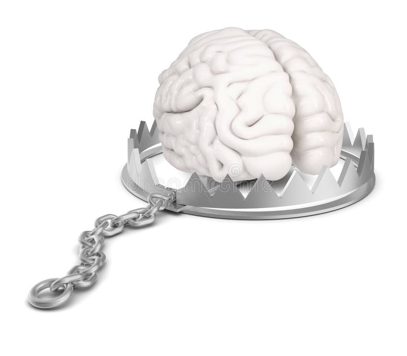 Cerveau dans le piège d'ours illustration libre de droits Cerveau dans le piège d'ours illustration libre de droits