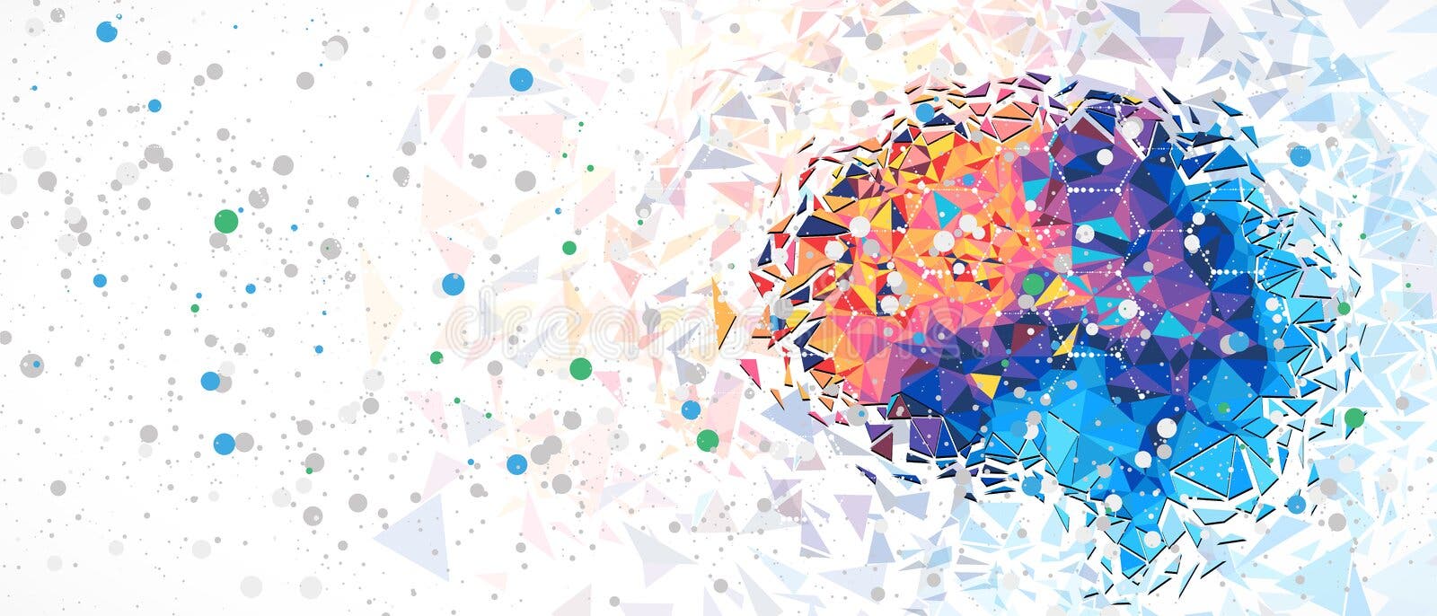 Cerveau humain abstrait. technologie de l'intelligence artificielle. antécédents scientifiques Cerveau humain abstrait. technologie de l'intelligence artificielle. antécédents scientifiques