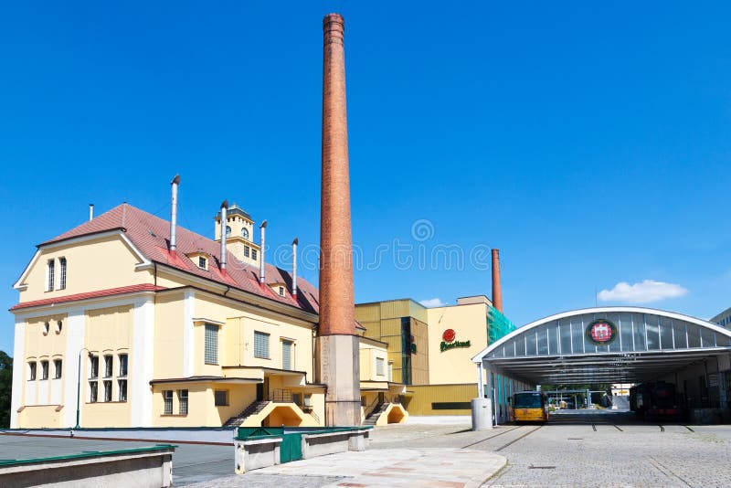 Cervecería de Pilsner Urquell a partir de 1839, Pilsen, República Checa foto de archivo libre de regalías Cervecería de Pilsner Urquell a partir de 1839, Pilsen, República Checa foto de archivo libre de regalías
