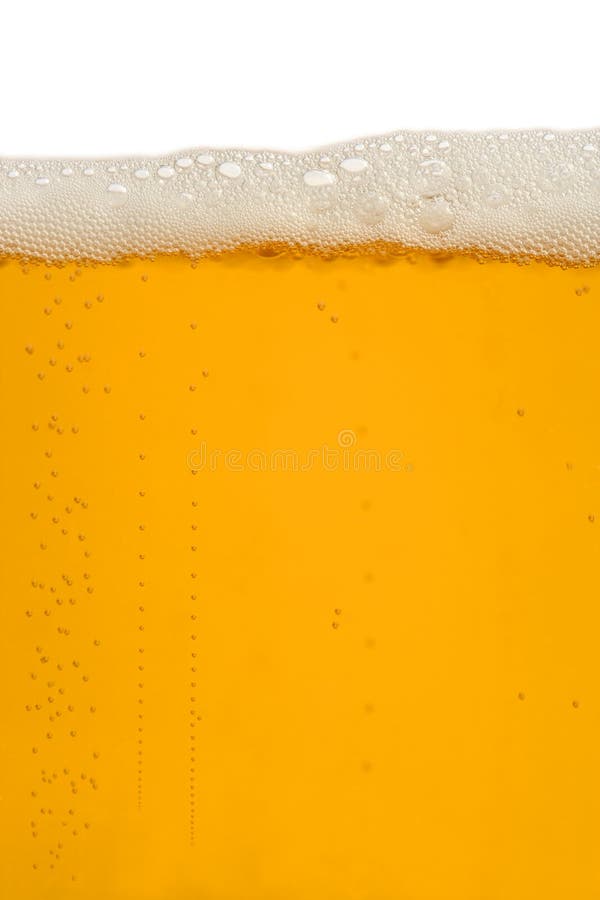 A macro image of a glass of beer. A macro image of a glass of beer.