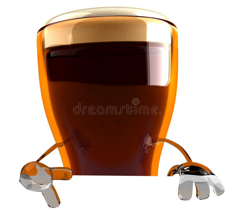 Cerveja com um sinal em branco ilustração royalty free Cerveja com um sinal em branco ilustração royalty free