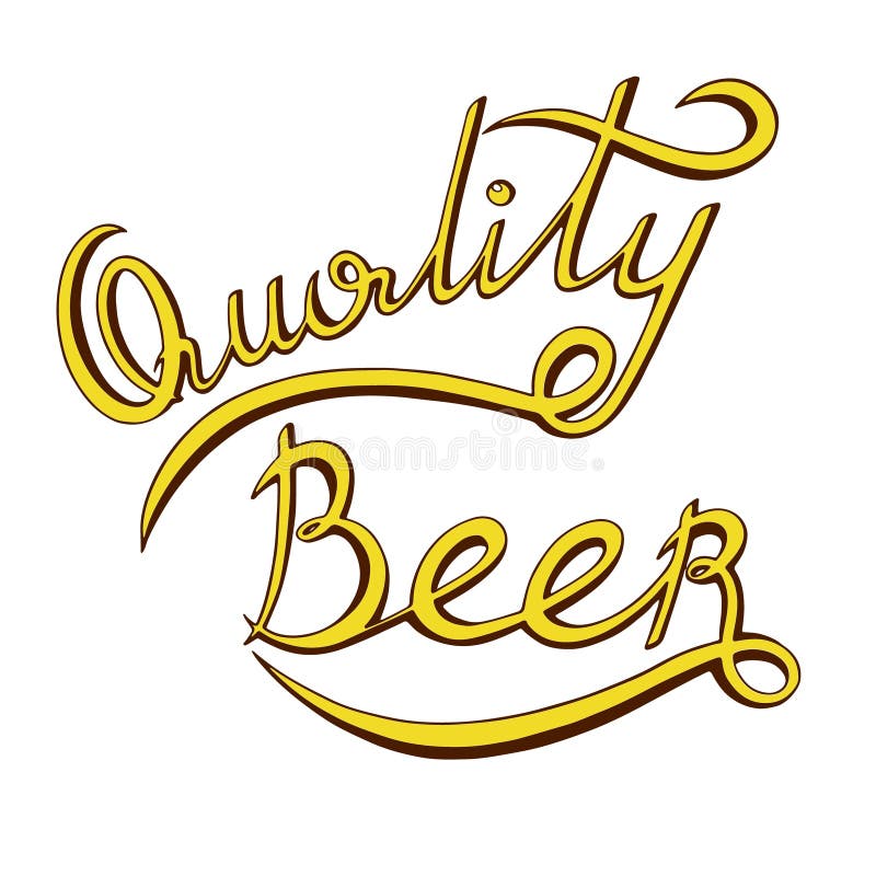 Cerveja da qualidade da inscrição ilustração royalty free Cerveja da qualidade da inscrição ilustração royalty free