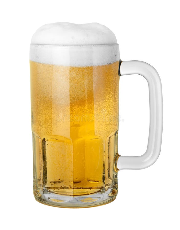 Beer in a Mug isolated on white with a clipping path. Isolation is on a transparent layer in the PNG format. Beer in a Mug isolated on white with a clipping path. Isolation is on a transparent layer in the PNG format.