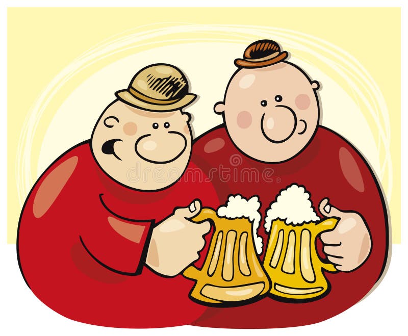 Cerveza feliz de la bebida de los hombres