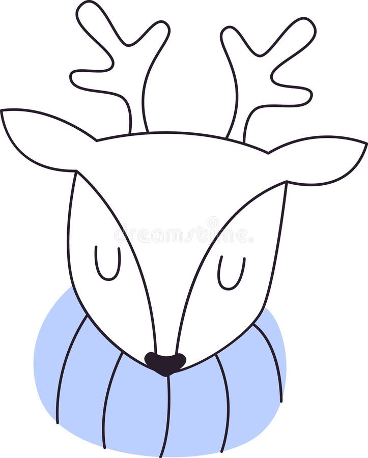 Cervi con sciarpa illustrazione di stock