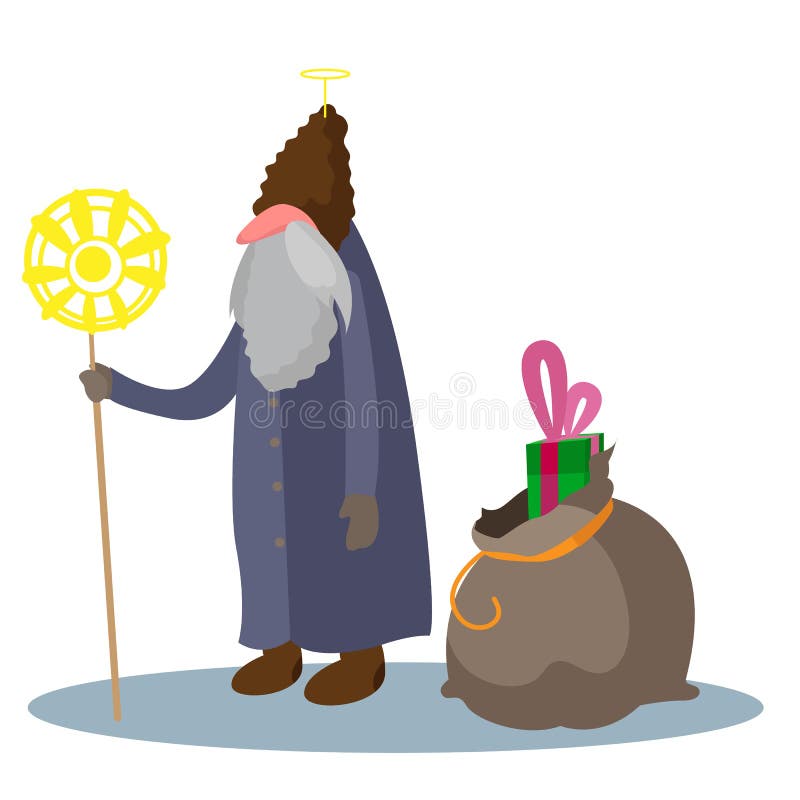 Cervos de Santa Claus Saint Nicholas do avô da arte do vetor do boneco de neve ilustração royalty free Cervos de Santa Claus Saint Nicholas do avô da arte do vetor do boneco de neve ilustração royalty free