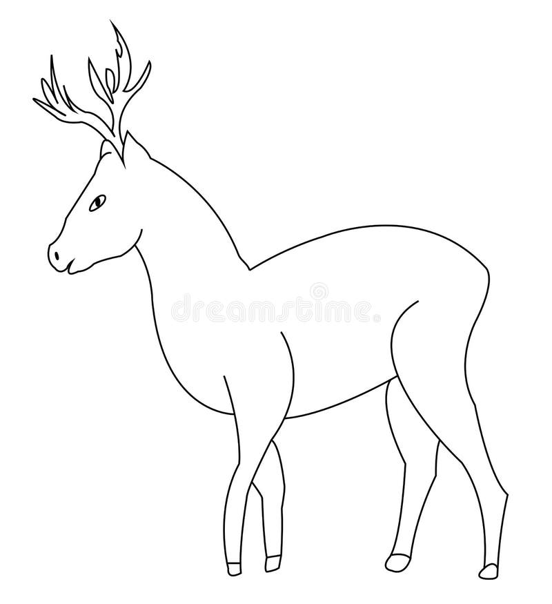 Cervos Do Animal Da Silhueta Ilustração do Vetor Ilustração de