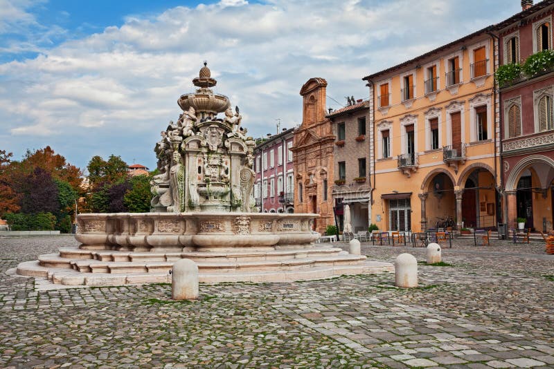 Cesena, Emilia-Romagna, Italy: the ancient fountain Fontana del