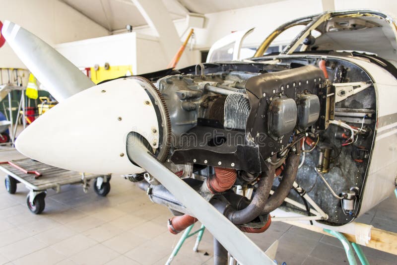 Cessna 152 Engine stock image. Image of system, inside 24639417