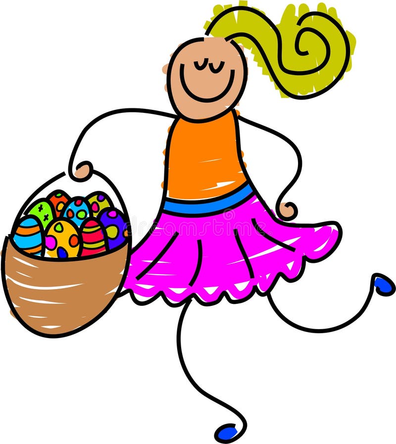 Cesta de Pascua stock de ilustración Cesta de Pascua stock de ilustración
