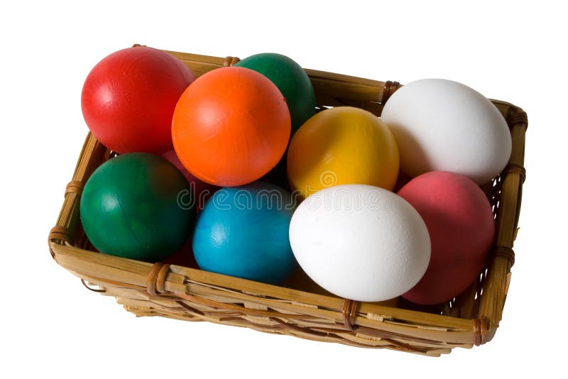 Cesta do ovo de Easter foto de stock Cesta do ovo de Easter foto de stock