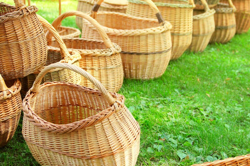 Cestini sulla fiera fotografie stock