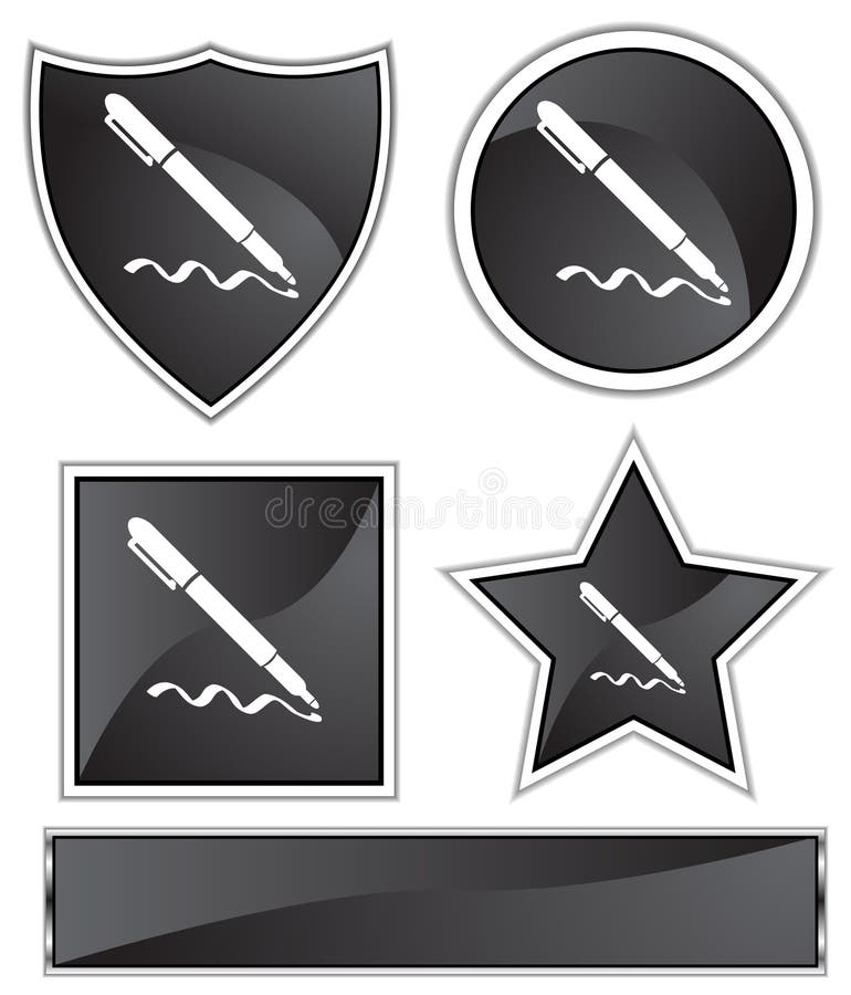 Cetim preto - pena ilustração stock Cetim preto - pena ilustração stock