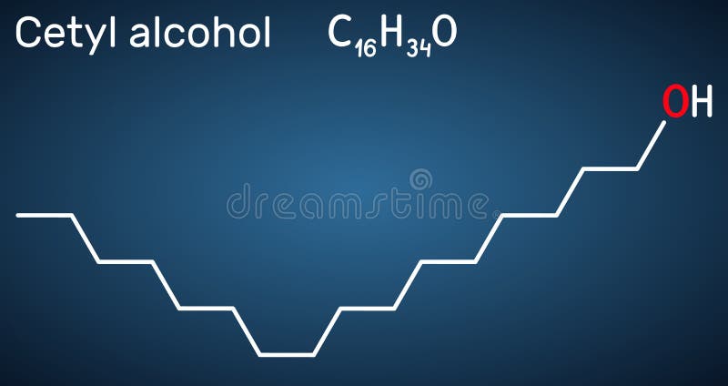 Cetyl alcohol molecule, illustration - Stock Image - F030/5197 - Science  Photo Library