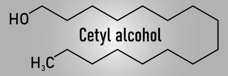 Cetyl (or palmityl) alcohol molecule. Constituent of cetostearyl alcohol (cetearyl  alcohol, cetylstearyl alcohol). Skeletal formula Stock Vector Image & Art -  Alamy