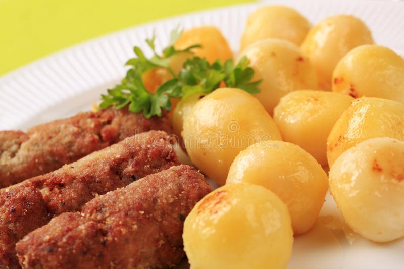 Cevapcici and potatoes